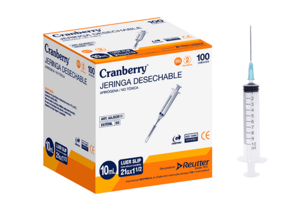 JERINGA 10CC LUER SLIP K C/A 21X1 1/2
