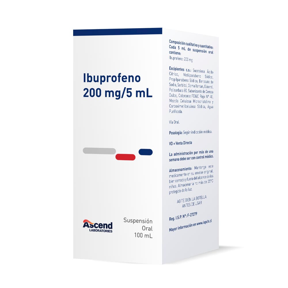 IBUPROFENO SUS 200 MG/5 ML X 100 ML ASCEND