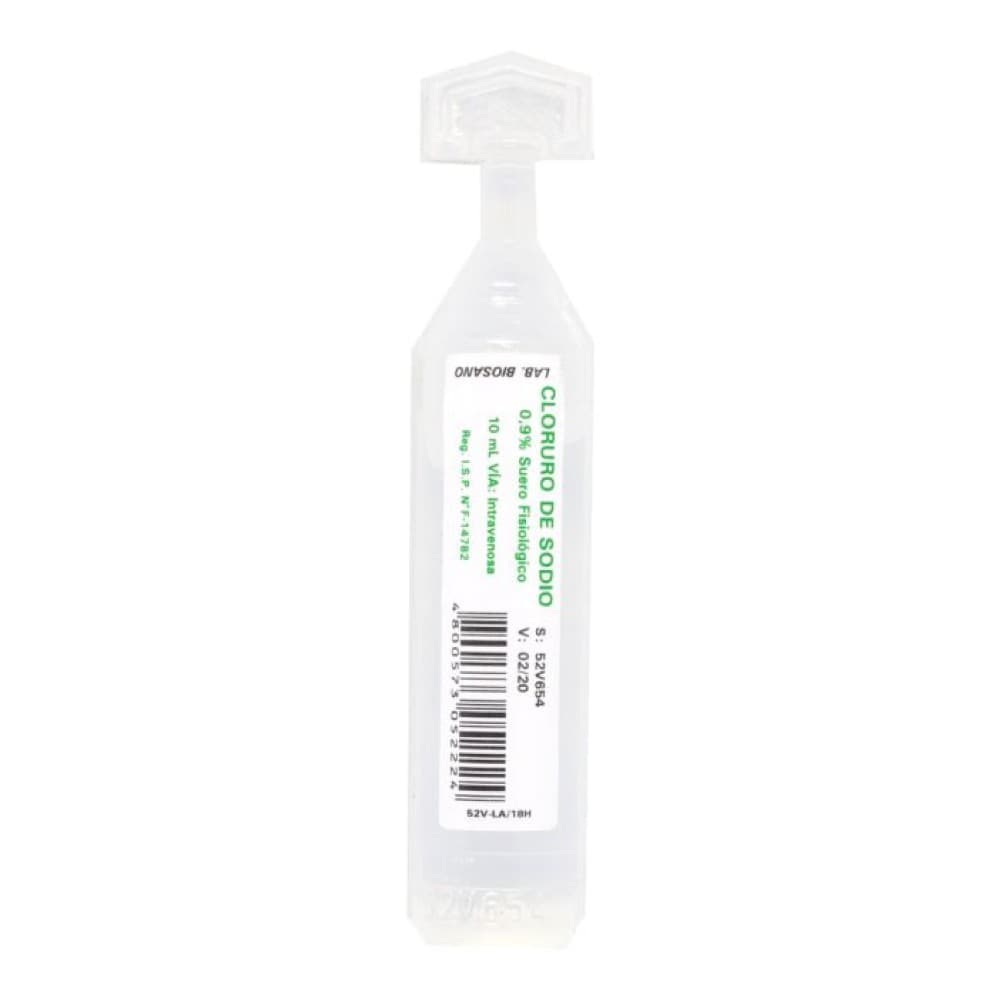 SUERO FISIOLOGICO 0.9%10ML. BIOSANO