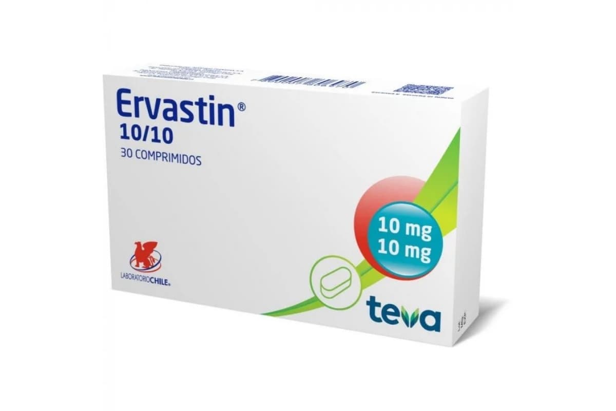 ERVASTIN COM 10/10 MG X 30