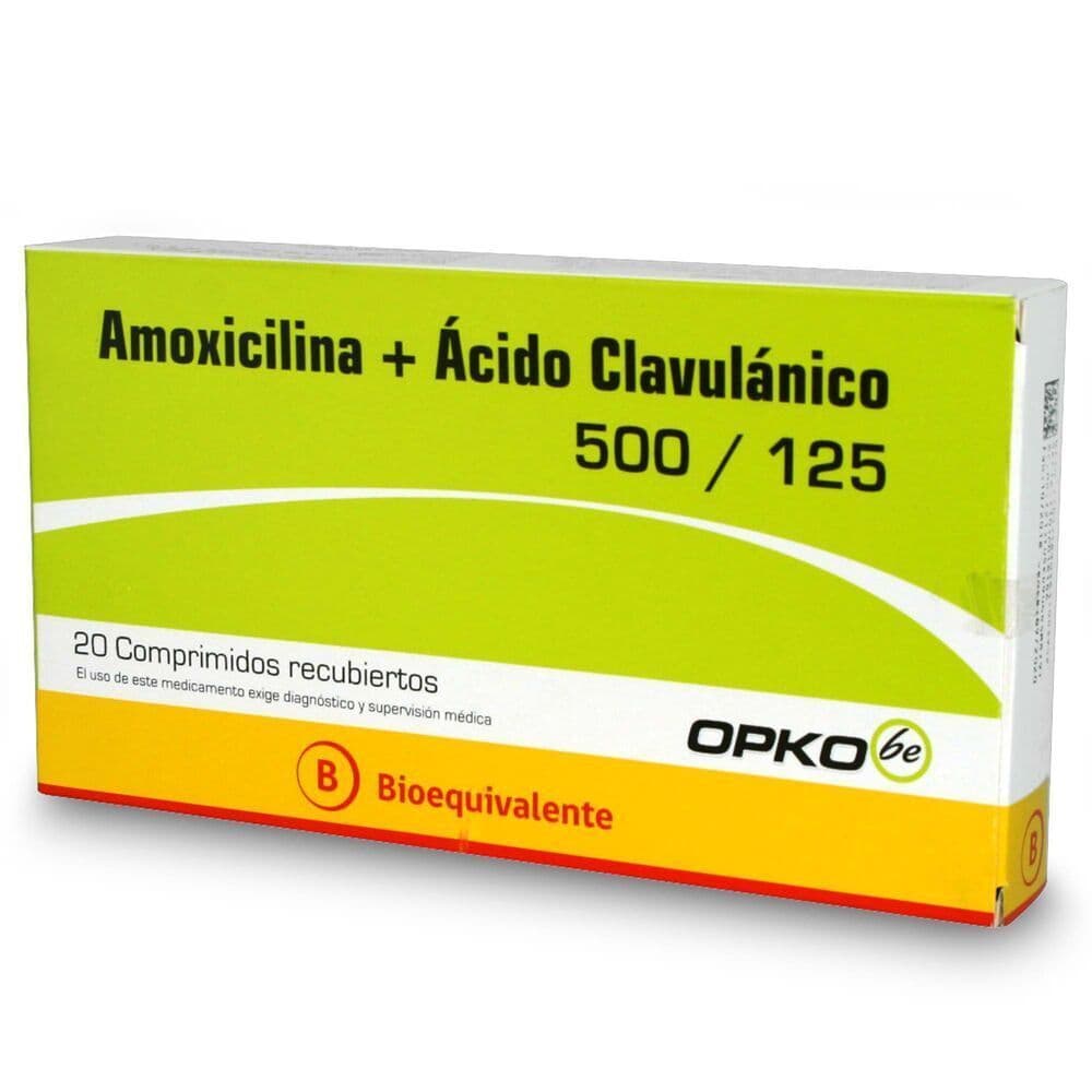 AMOXICILINA+ACID/CLAV COMPRIMIDOS 500/125 MG X 20
