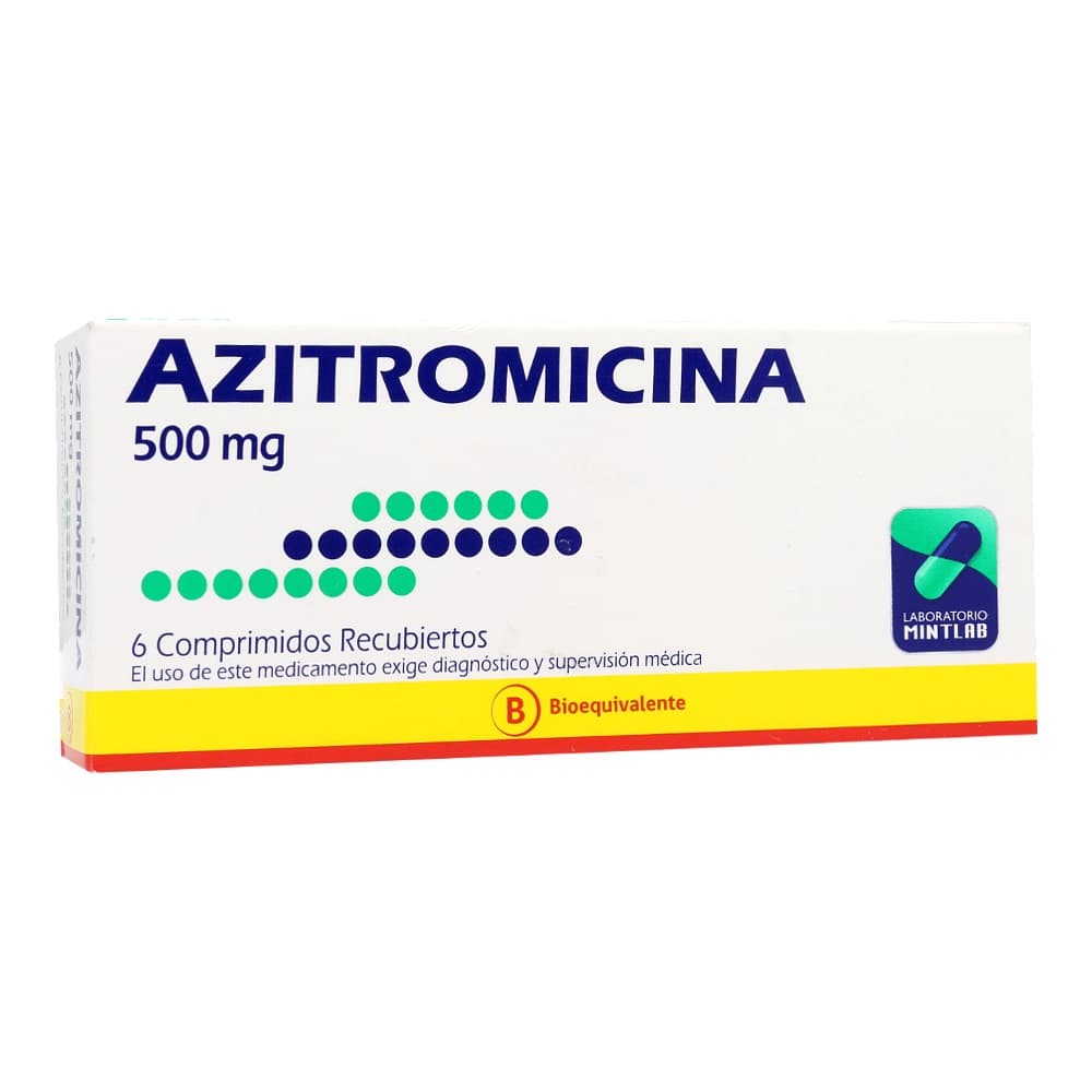 AZITROMICINA 500MG.6COM.REC.(B.E) CHILE
