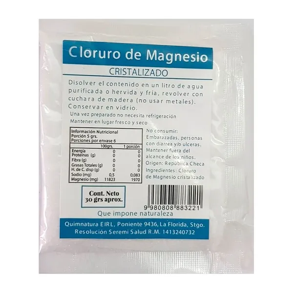 CLORURO MAGNESIO 30GR