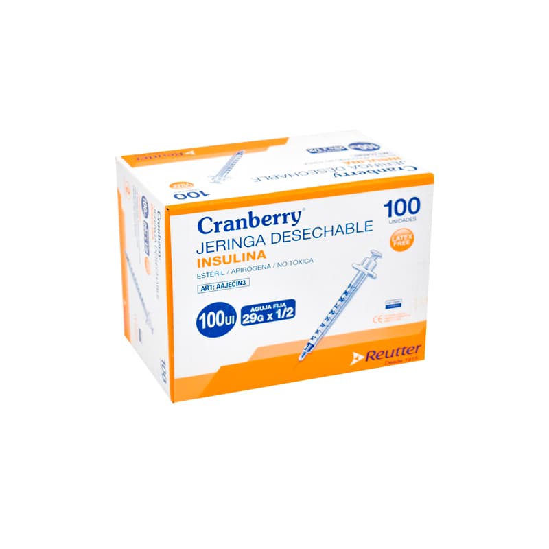 CRANBERRY JERINGA INSULINA 100 UI 29 X 1/2