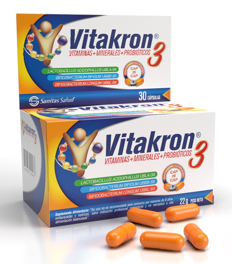 VITAKRON3 CAP VITAMINAS+MINERALES+PROBIOTICOS