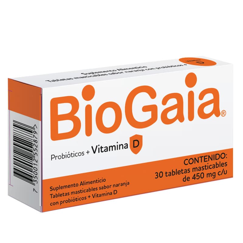 BIOGAIA D X 30 COMP. MAST. SAB NARANJA (PROBI+VIT D)