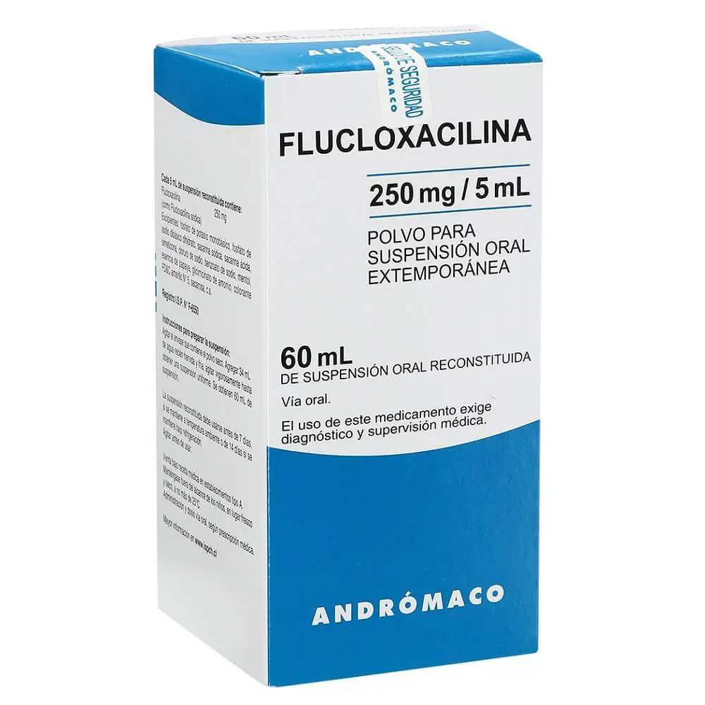 FLUCLOXACILINA 250MG/5ML 60ML. ANDROMACO