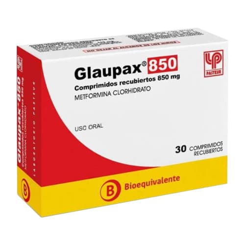 GLAUPAX 850 MG 30 COMP. REC. (BE)(METFORMINA)