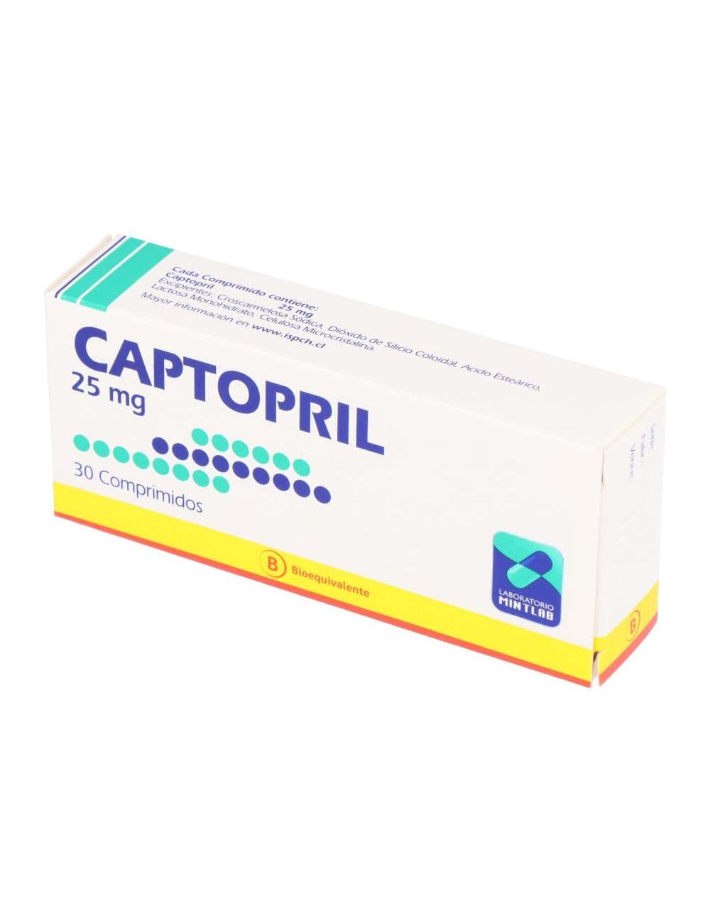 CAPTOPRIL 25MG.30COM. MINTLAB