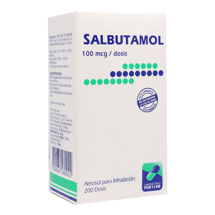 SALBUTAMOL 100MCG/DS 200DS.MINTLAB