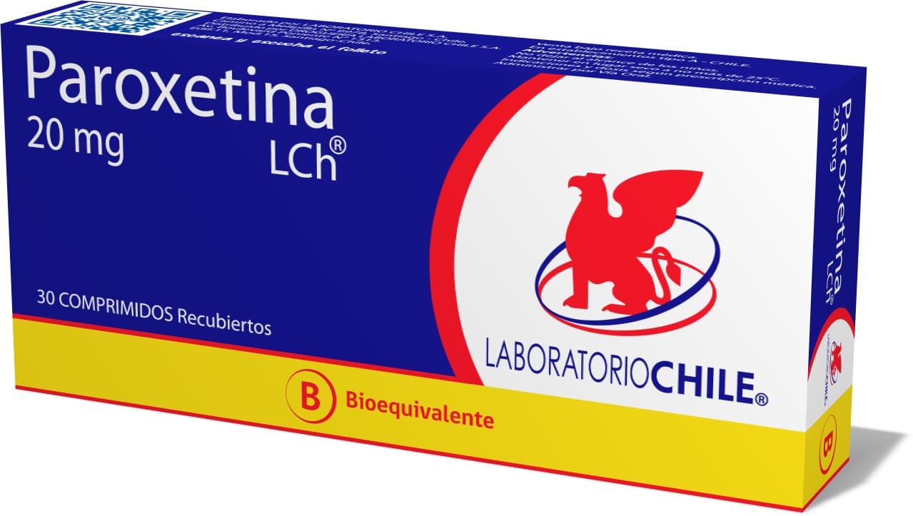 PAROXETINA COM 20 MG X 30 CHILE
